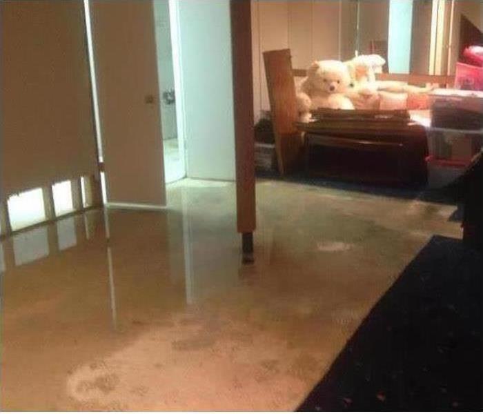 Water that affected a customers floor and walls